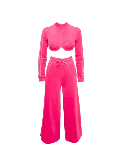 x Jeremy Scott velvet-texture tracksuit