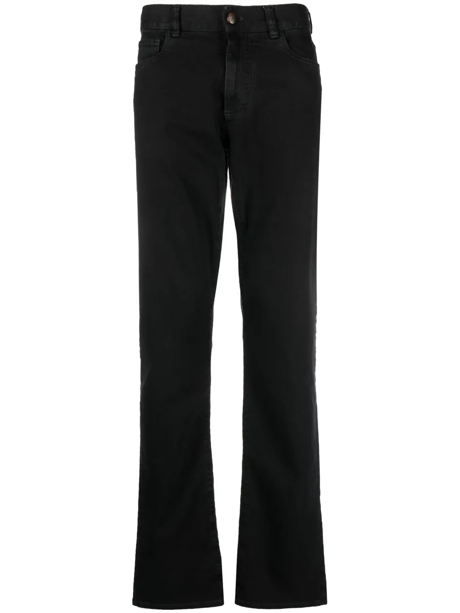 logo-patch slim-fit trousers 1