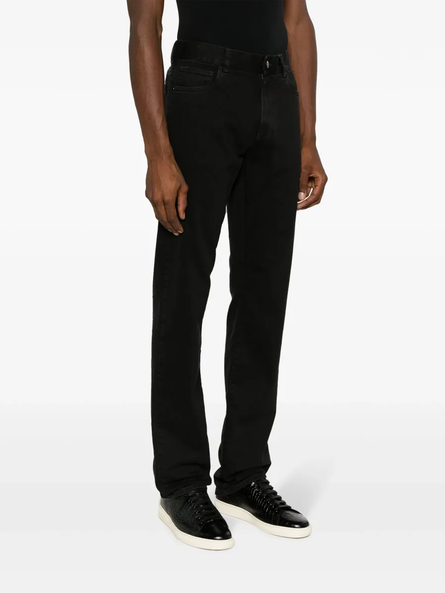 logo-patch slim-fit trousers 6