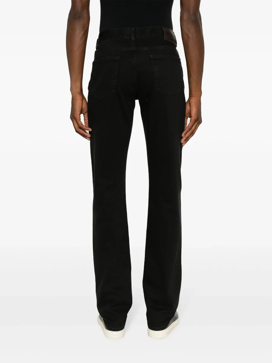 logo-patch slim-fit trousers 7