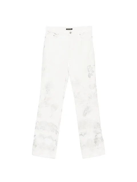 2000s floral-print trousers