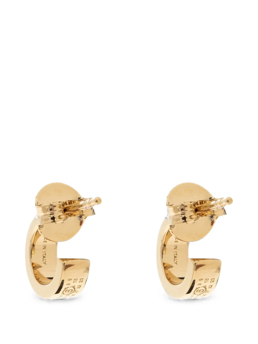 logo-engraved hoop earrings 6