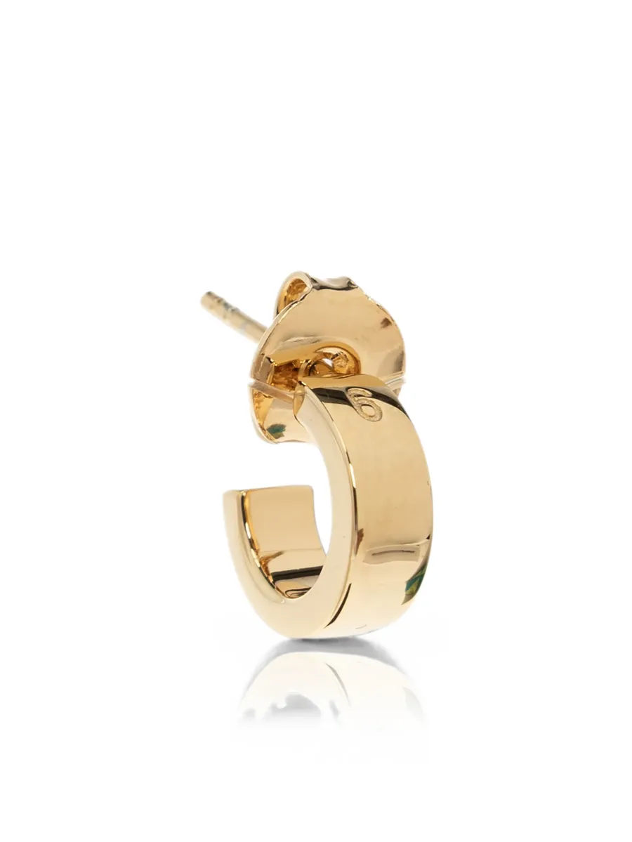 logo-engraved hoop earrings 7