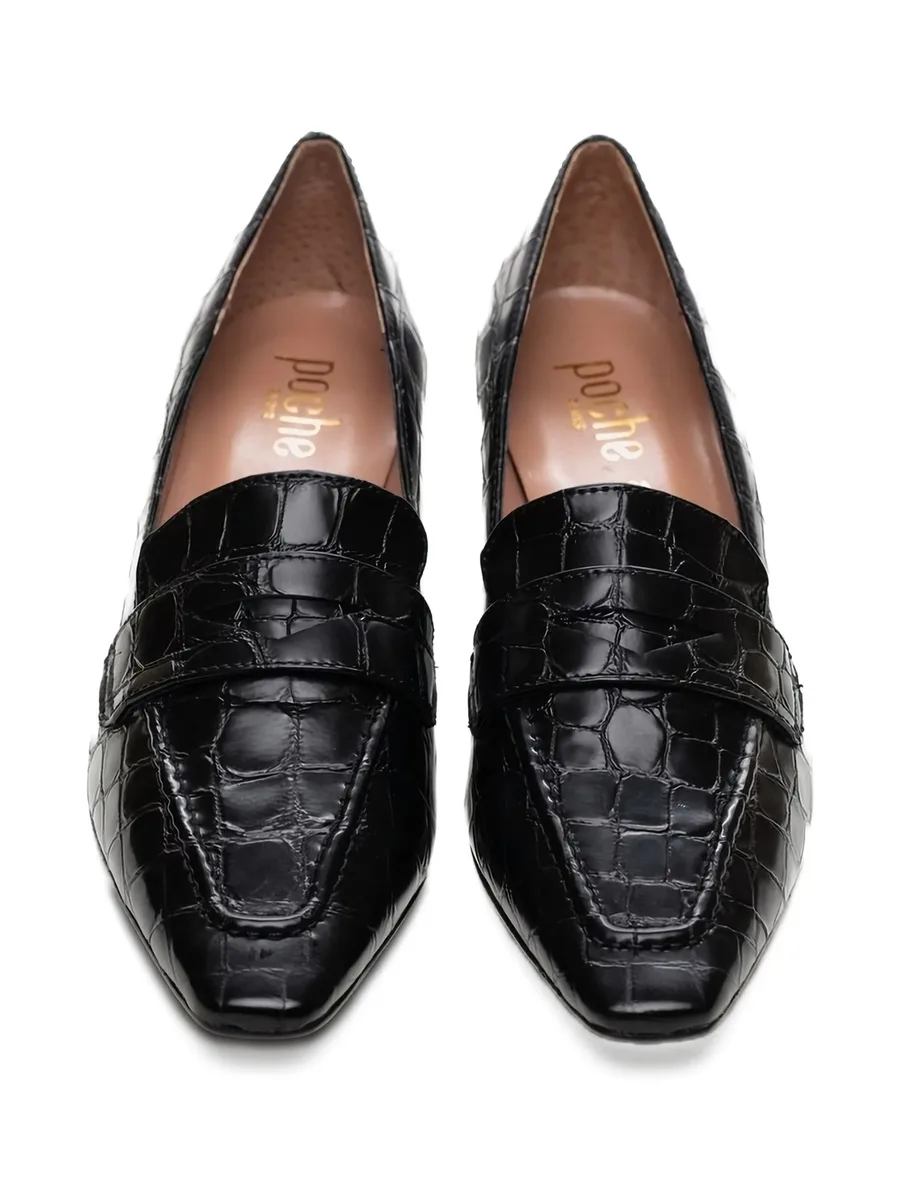 croc-embossed pumps 7