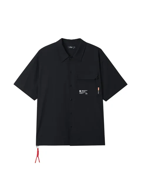 flap-pocket short-sleeve polo shirt