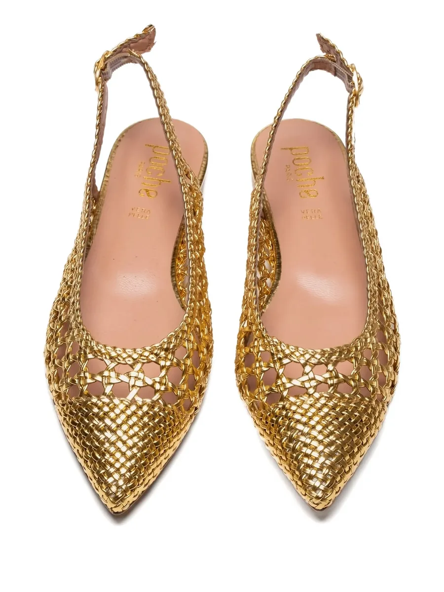 Estelle woven slingback pumps 6
