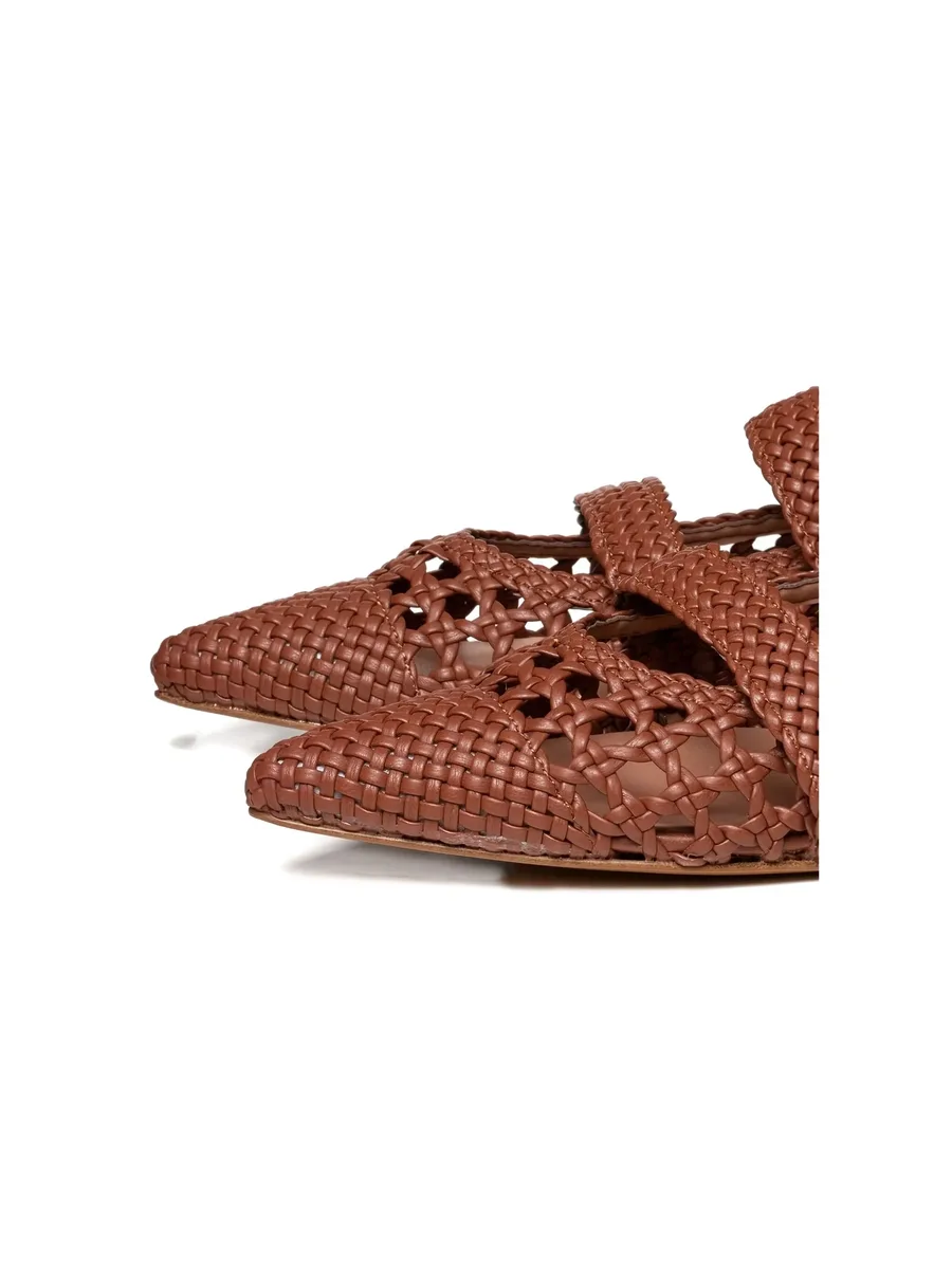 Lena woven pointed-toe pumps 8