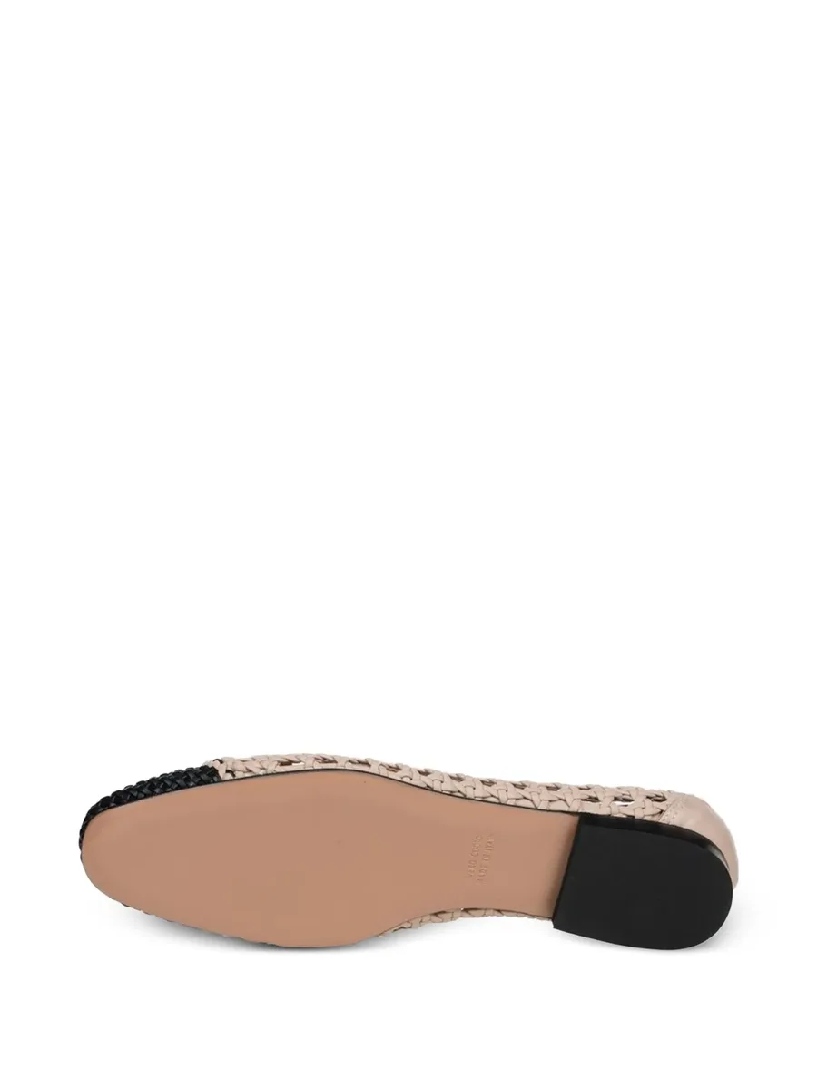 Reine woven cap-toe flat pumps 8