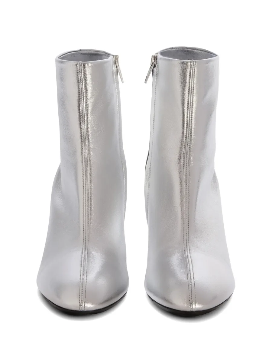 metallic-finish ankle boots 6