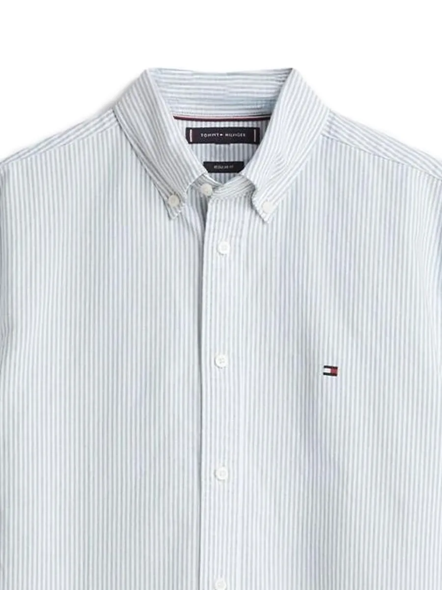 полосатая рубашка Heritage Oxford с короткими рукавами 4
