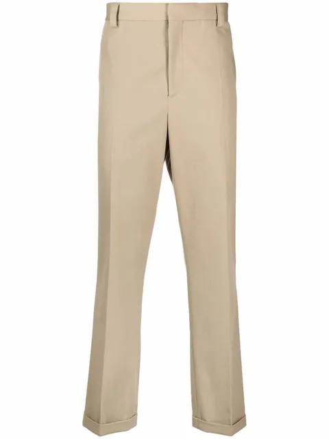 straight-leg tailored trousers