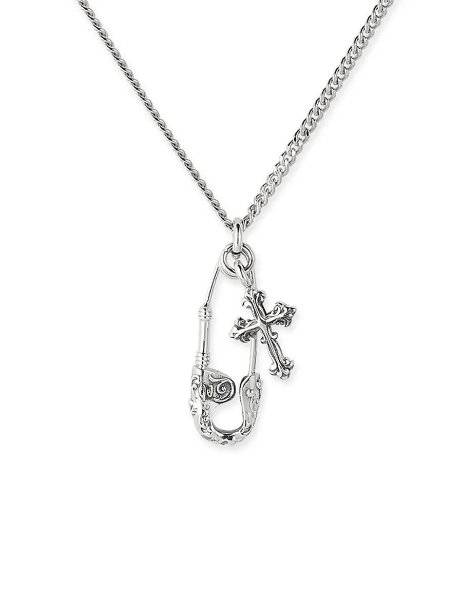 серебряное колье с подвеской 4