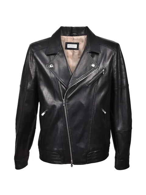 leather biker  jacket