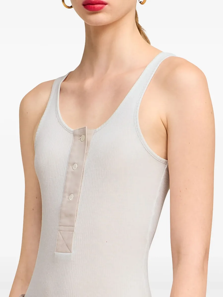 button-front cotton-rib tank top 11
