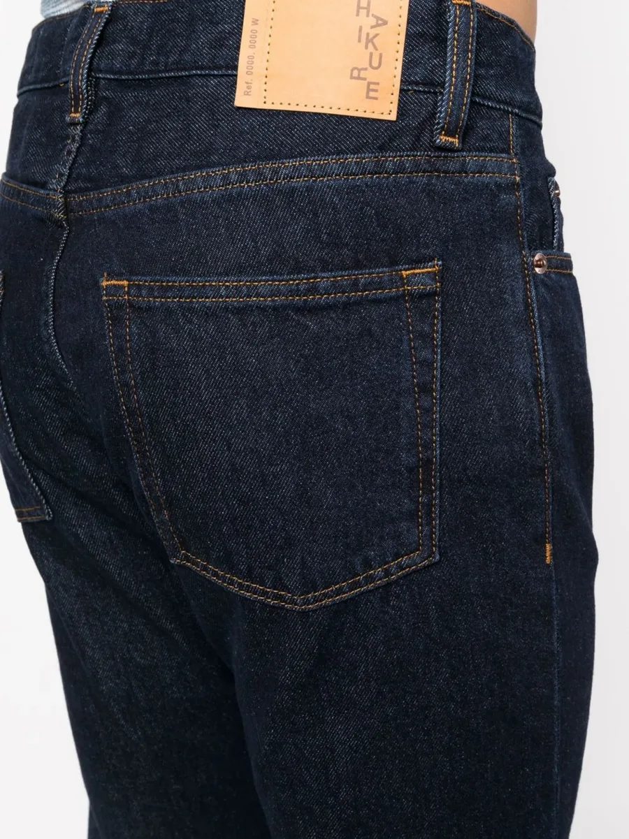 mid-rise straight-leg jeans 10