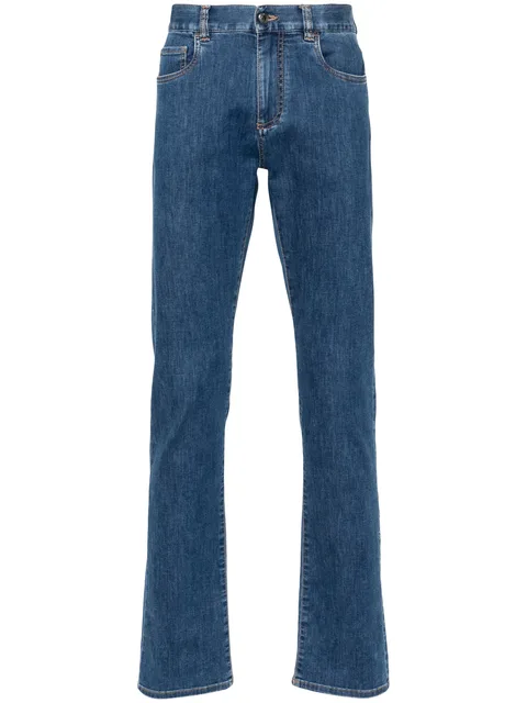 slim-cut jeans