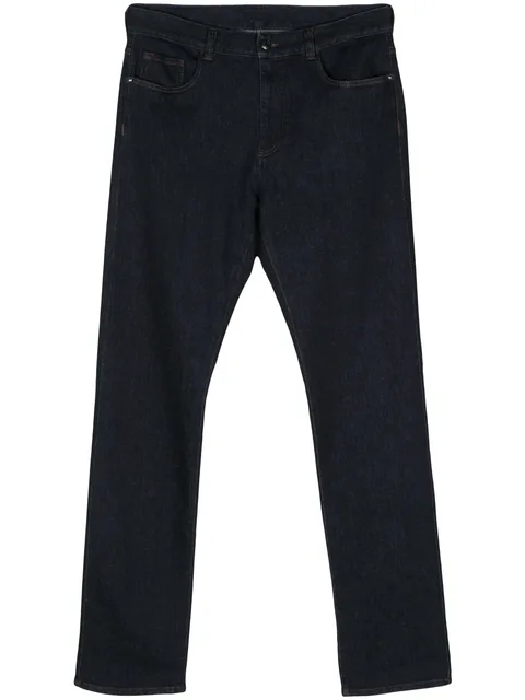 logo-patch straight jeans