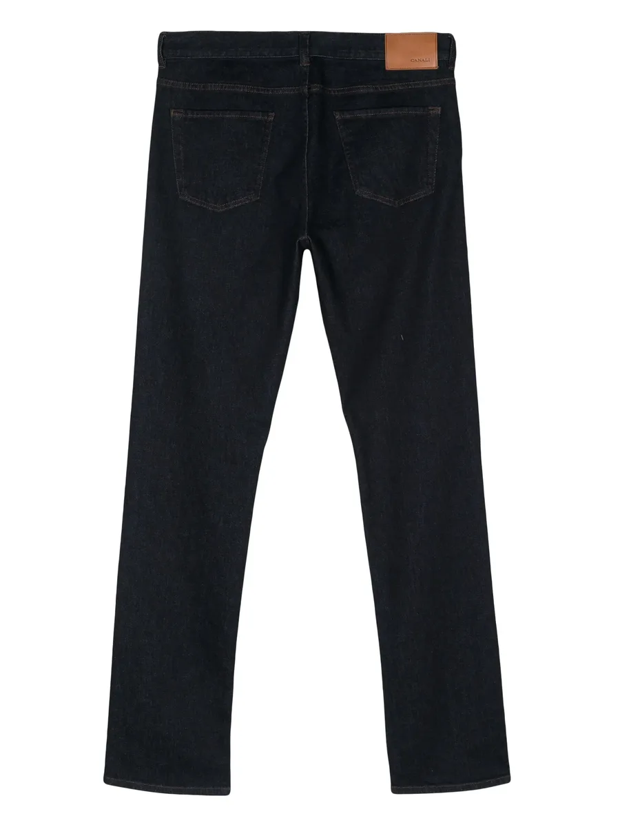 logo-patch straight jeans 4