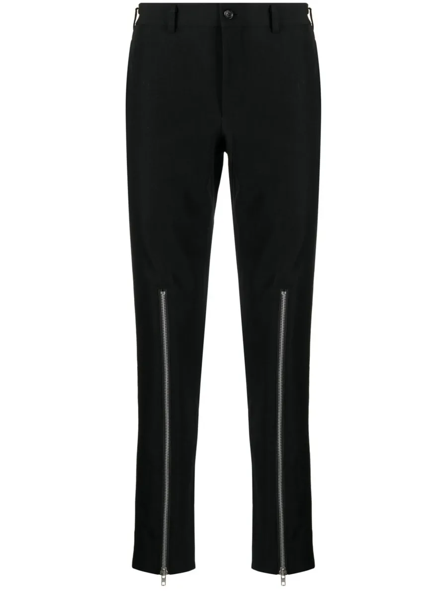 zip-detail skinny trousers 1