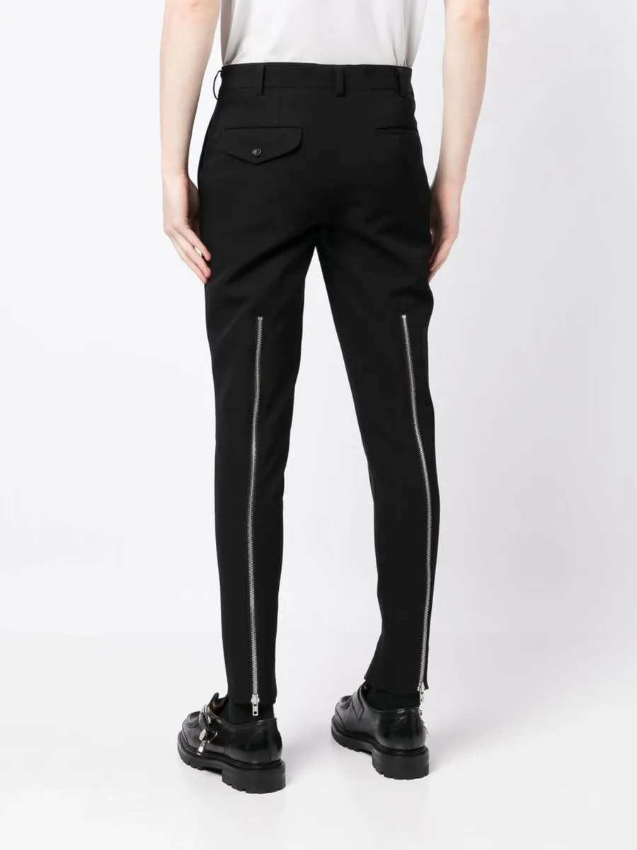 zip-detail skinny trousers 7