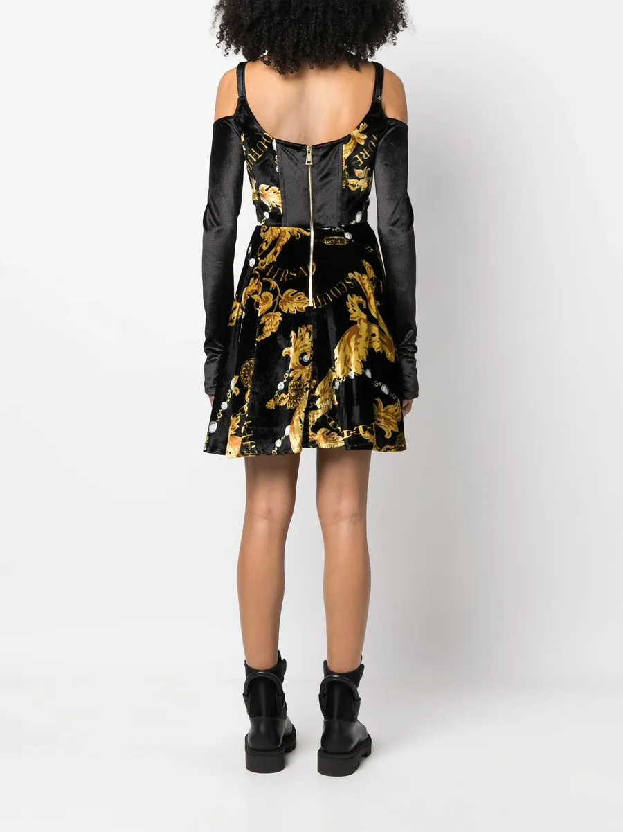 платье Chain Couture с длинными рукавами 8