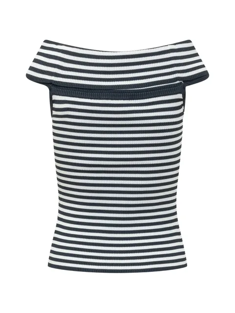 striped foldover top