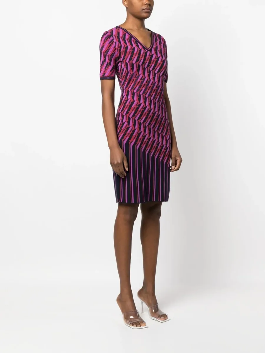 zig-zag intarsia-knit dress 8