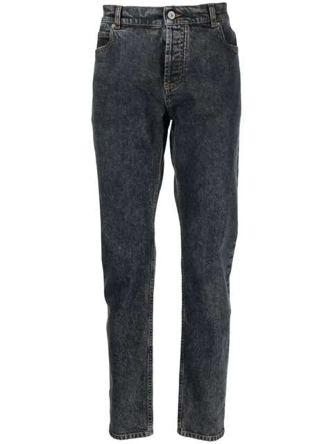 regular-leg mid-rise jeans