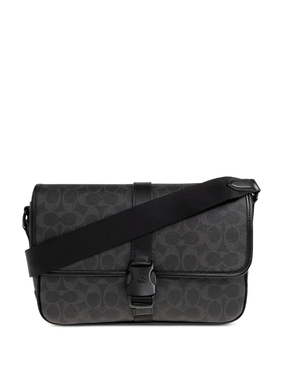 League patterned buckle messenger bag 1