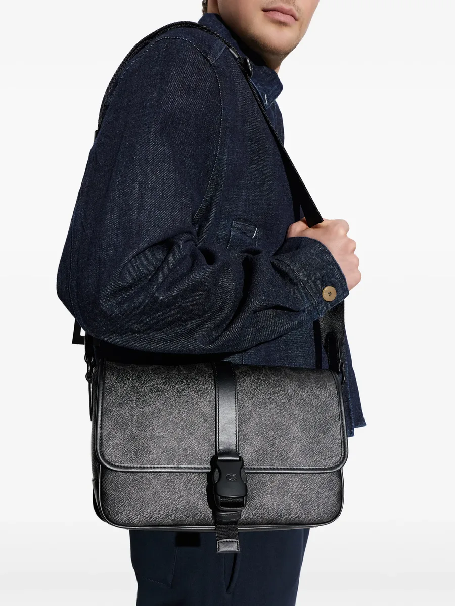 League patterned buckle messenger bag 2