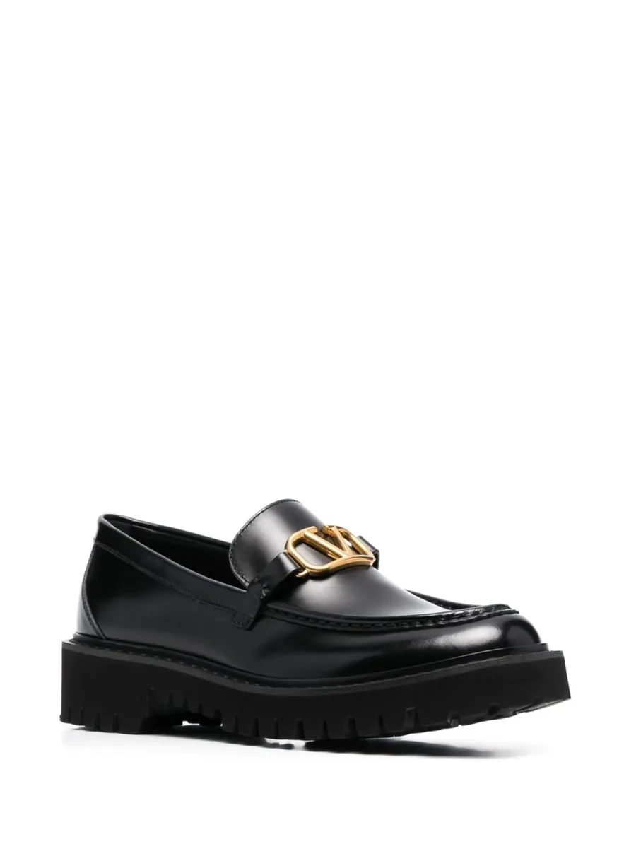 VLogo Signature calfskin loafers 3