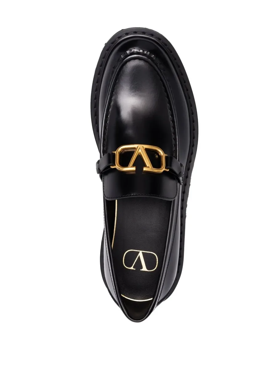 VLogo Signature calfskin loafers 7