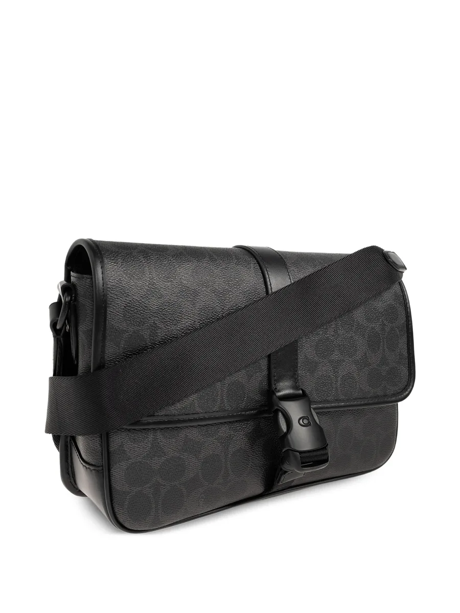 League patterned buckle messenger bag 4