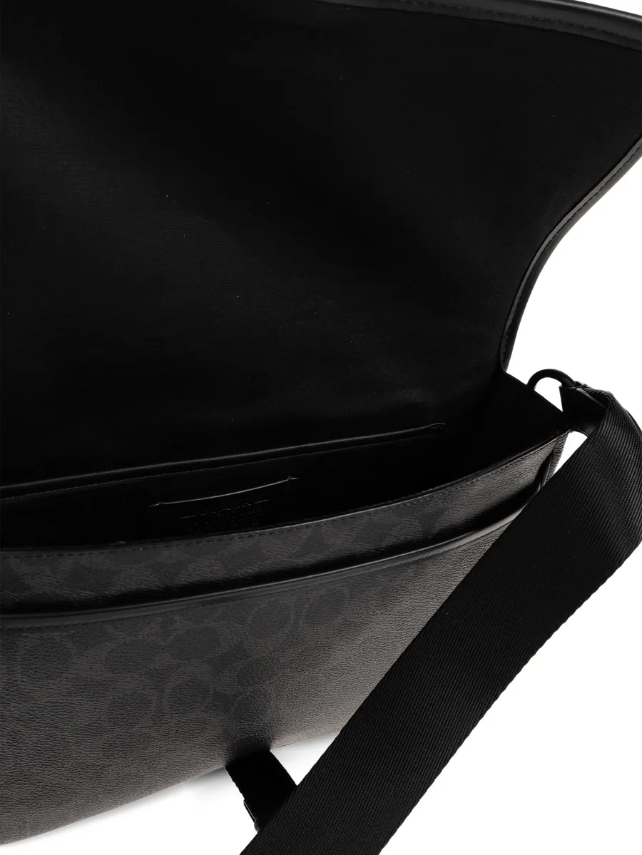 League patterned buckle messenger bag 5