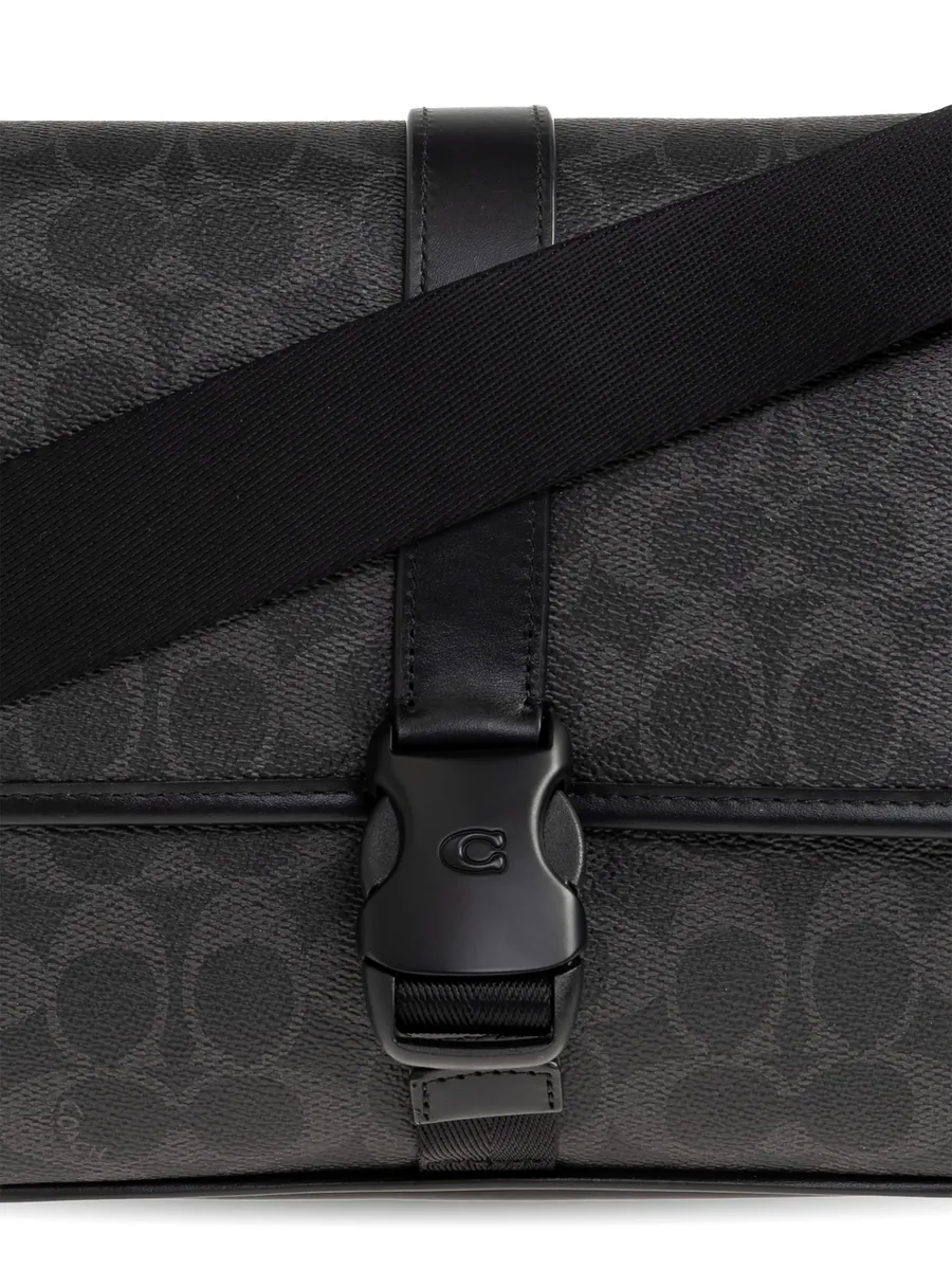 League patterned buckle messenger bag 6