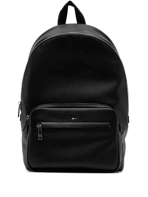 debossed-logo backpack