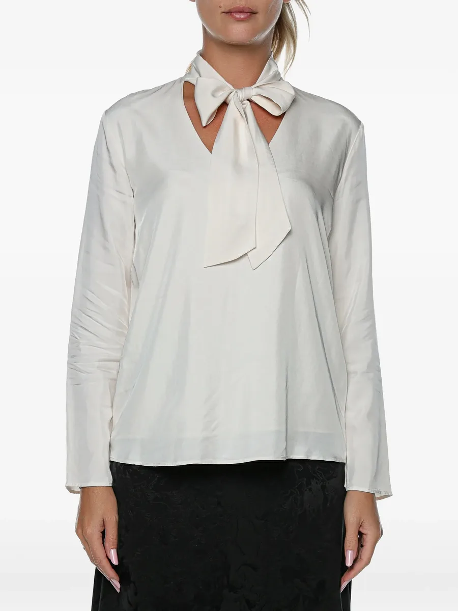 pussy-bow long-sleeve blouse 2