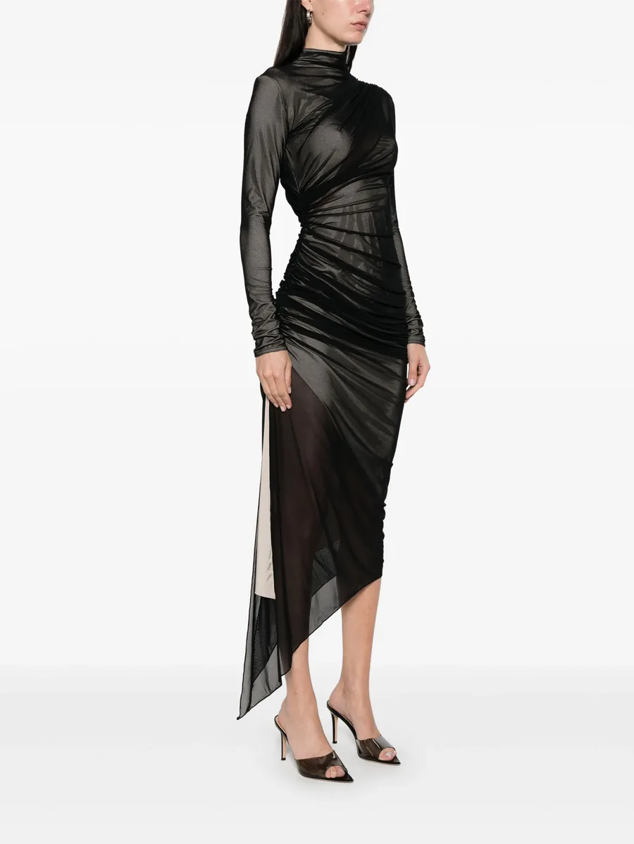 asymetrical double-layered dress 6