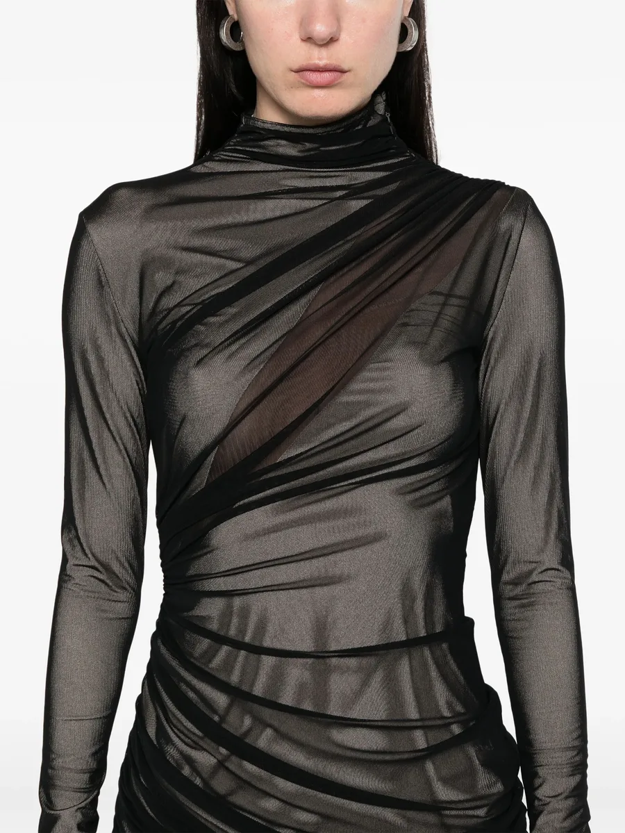 asymetrical double-layered dress 9