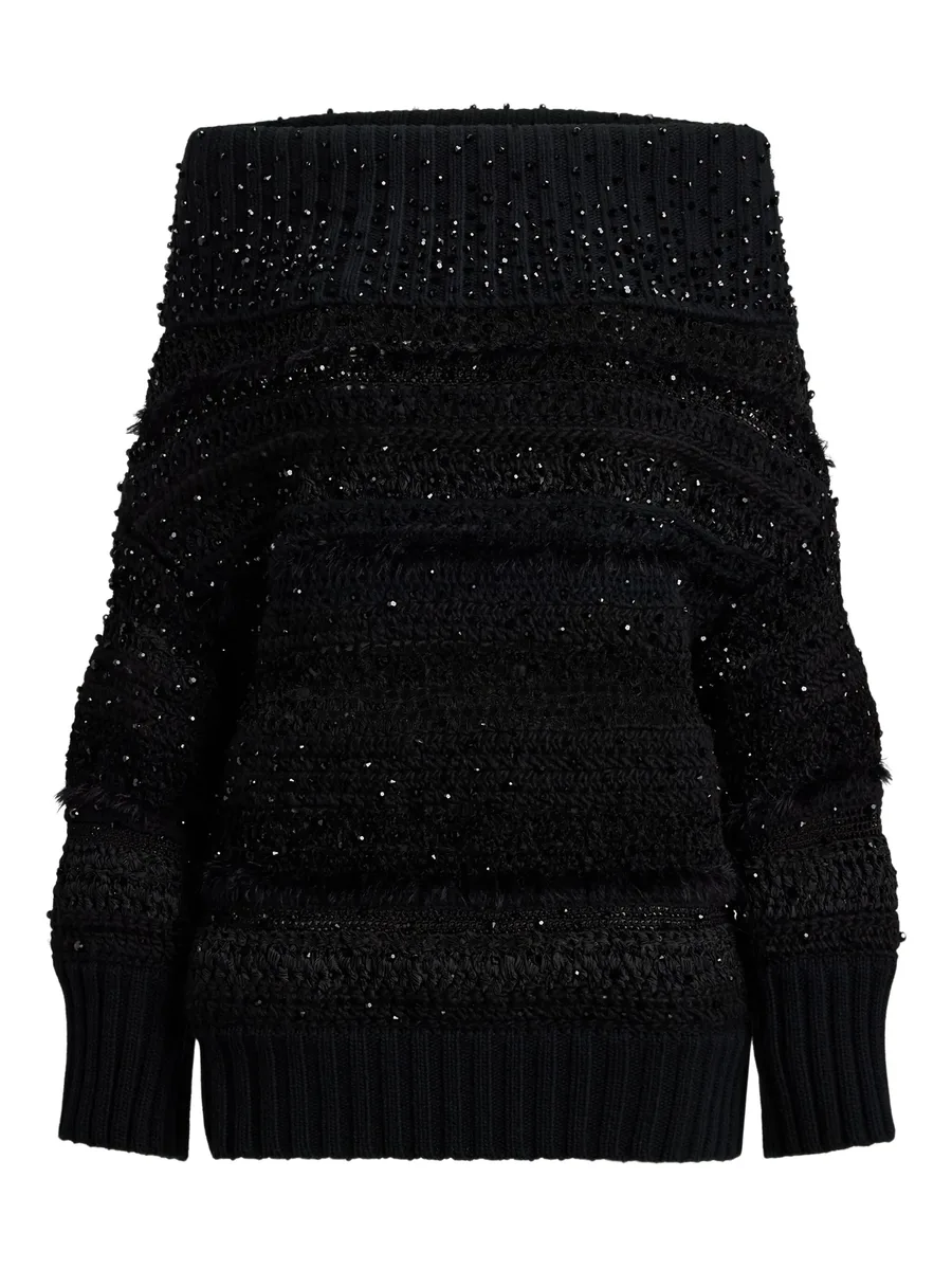 embellished off-shoulder sweater 2