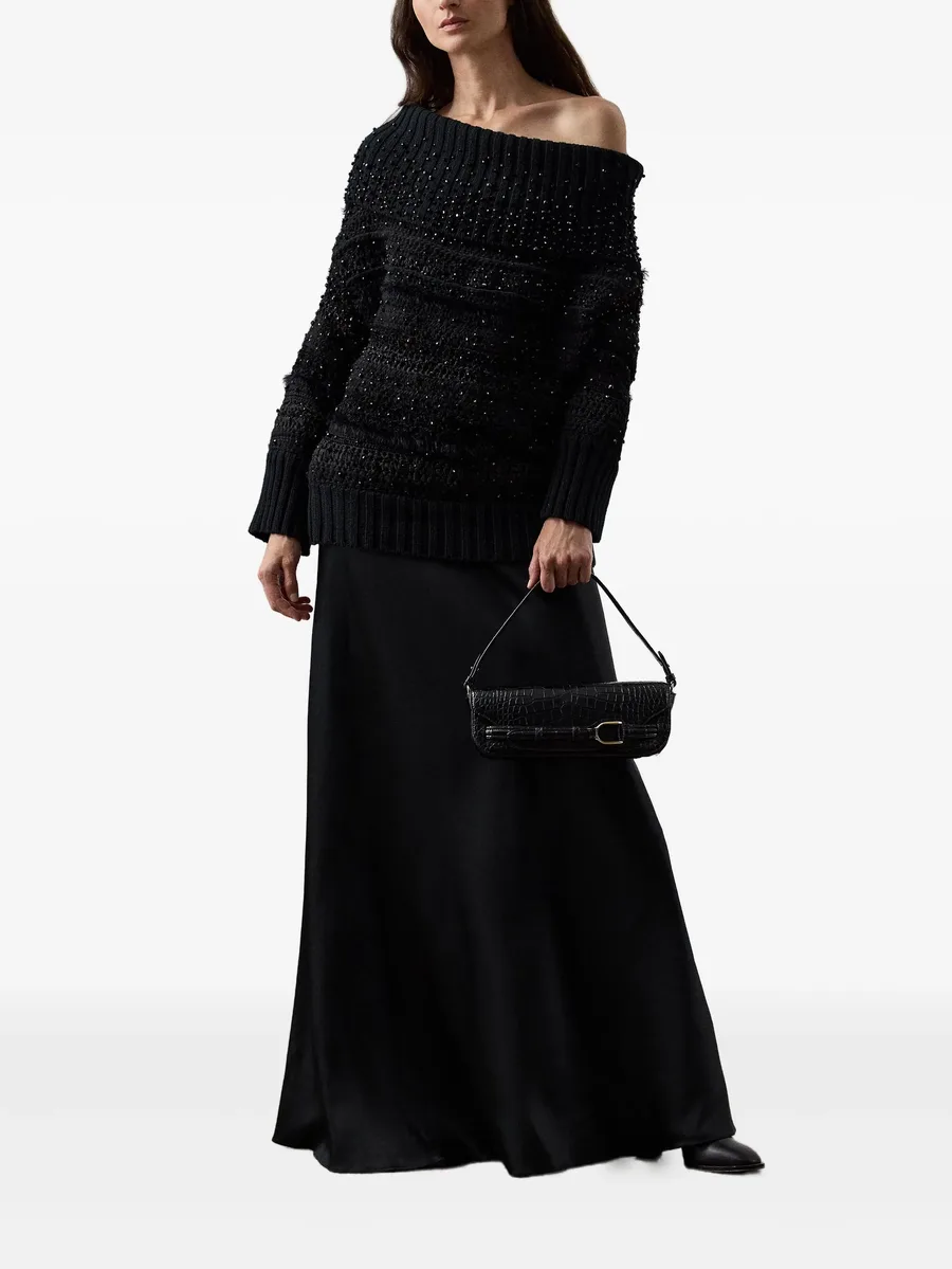 embellished off-shoulder sweater 4