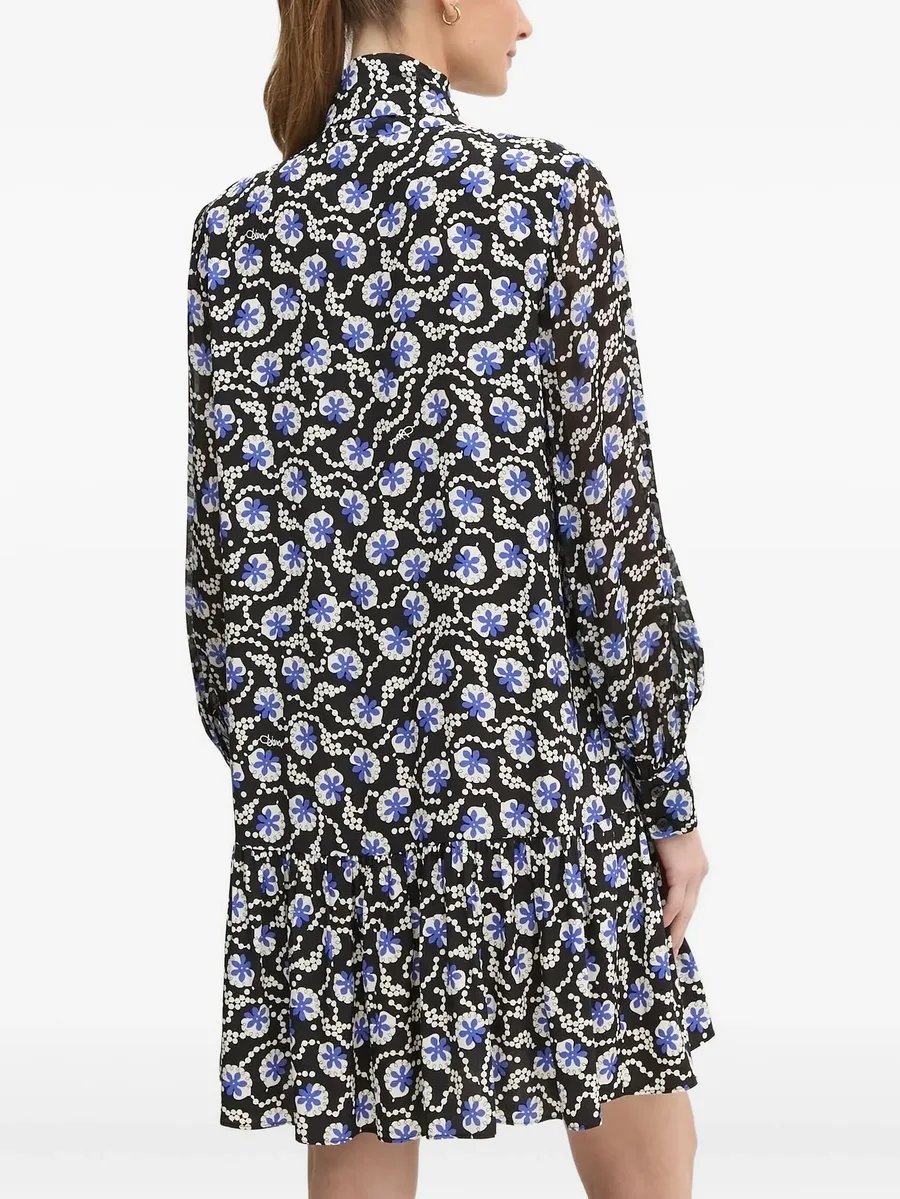 tie-neck floral-print dress 4