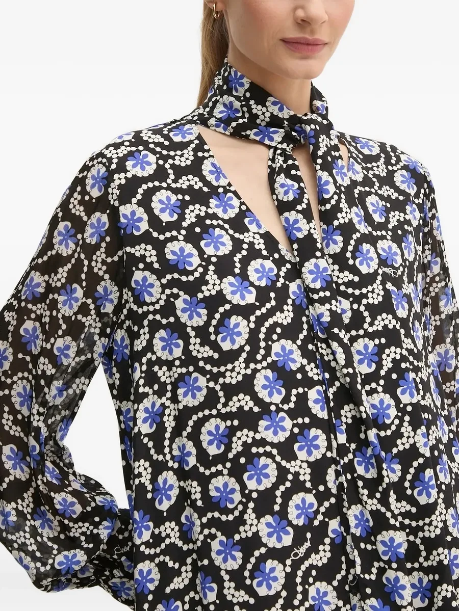 tie-neck floral-print dress 5