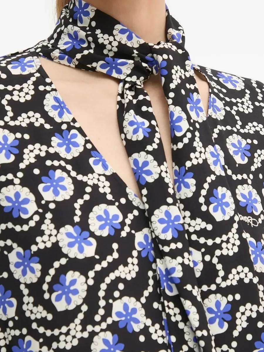 tie-neck floral-print dress 8