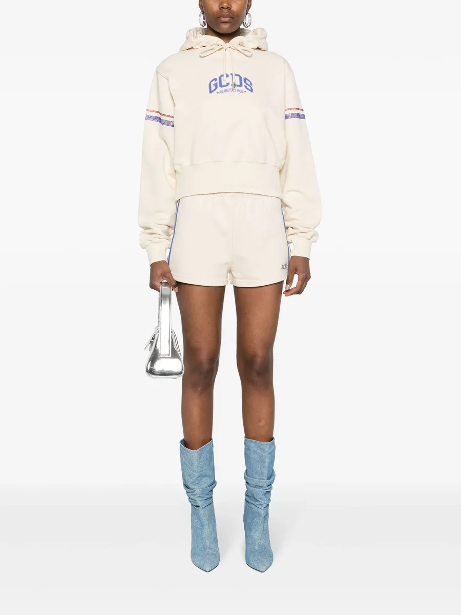 crystal-embellished cropped hoodie 3