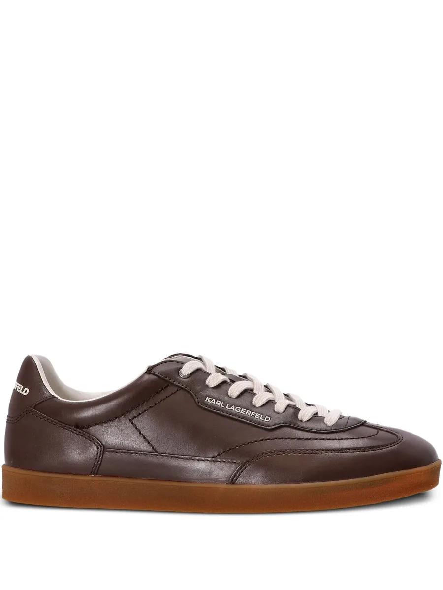 leather logo sneakers 2