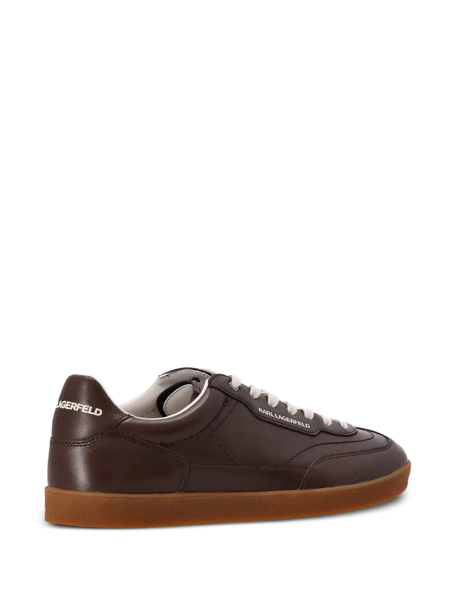 leather logo sneakers 5