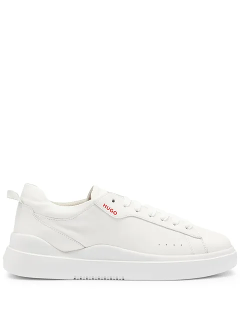 logo-print panelled sneakers