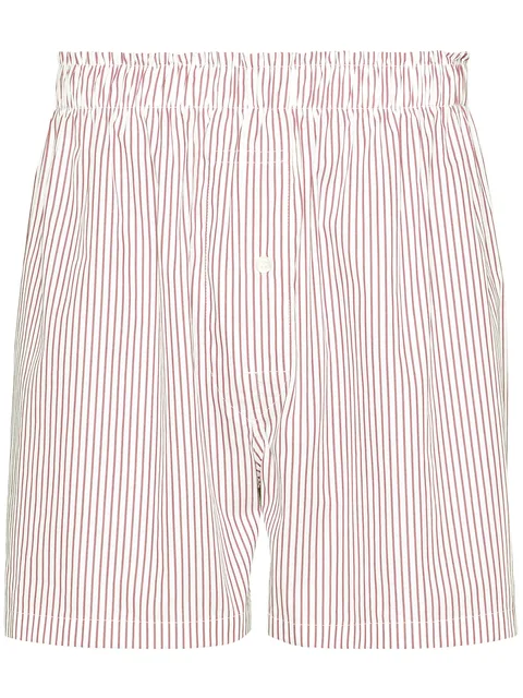 striped cotton shorts