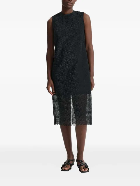 Devin floral-lace sleeveless dress